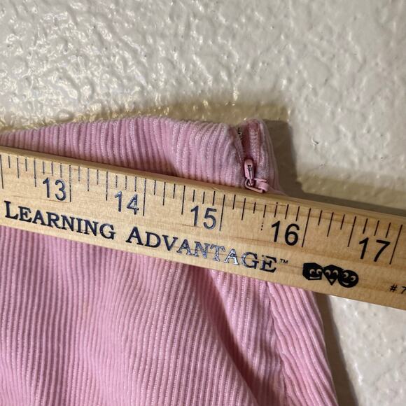 I Am GIA Pink Corduroy Pleated Mini Skirt Size Medium Y2K Preppy Academia - Picture 3 of 9
